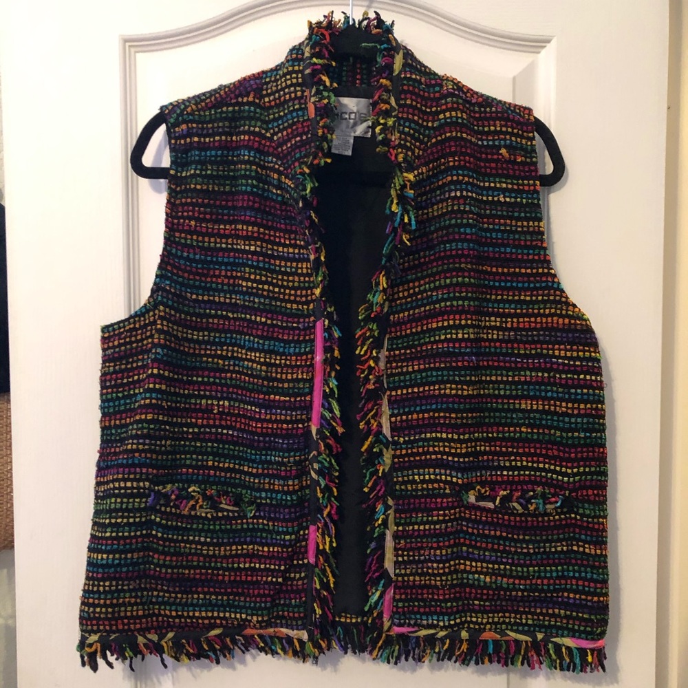 Chico’s Silk Tapestry Vest size 1